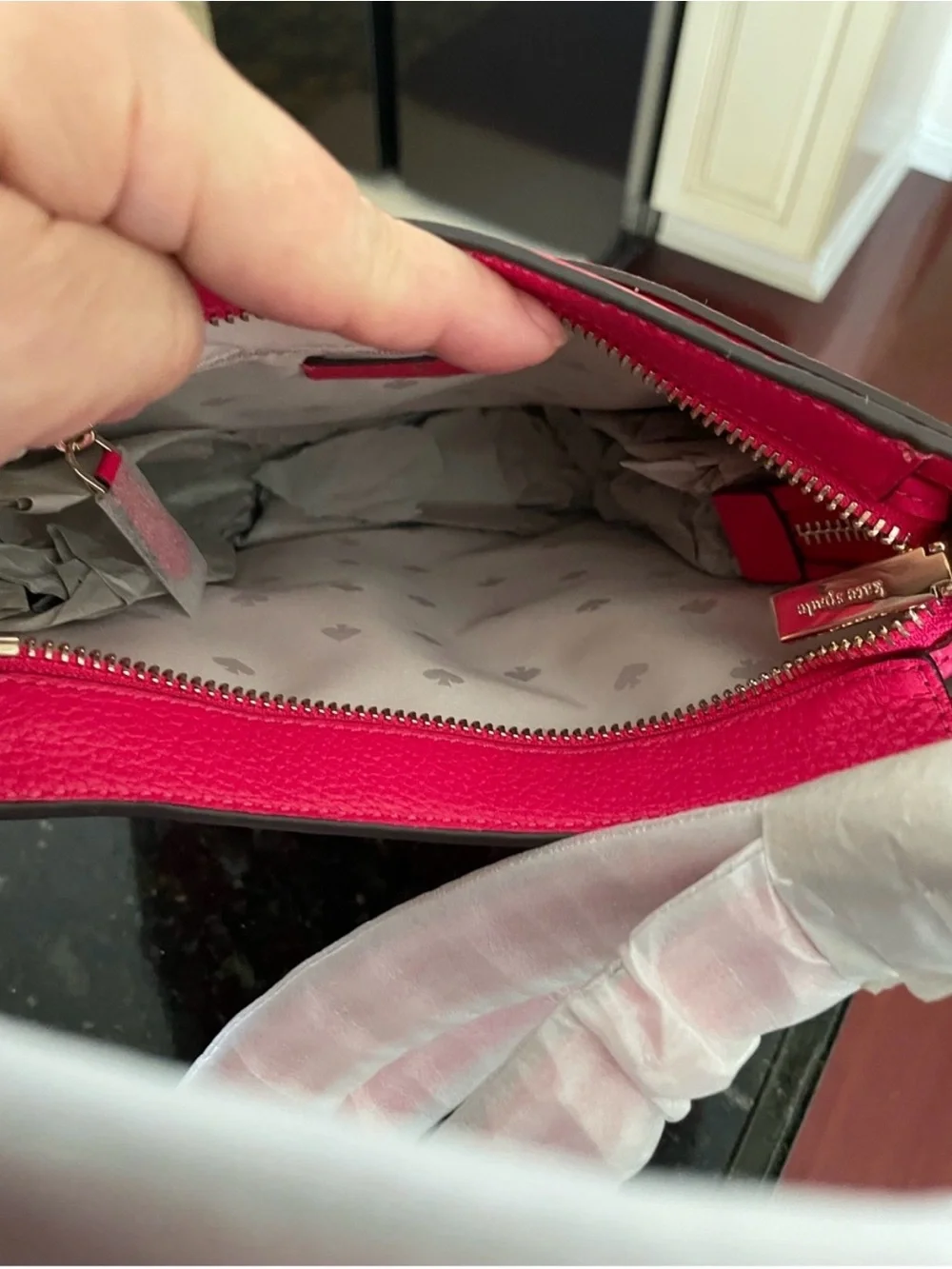 Kate Spade New York Hot Pink Pebbled Leather Shoulder Bag